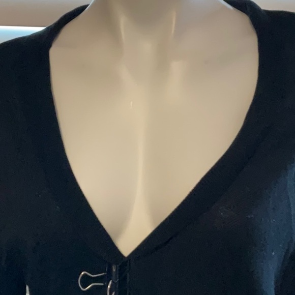 Chaps Black Women's Cardigan Sweater - Picture 2 of 8